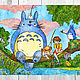 My neighbor Totoro A set of postcrossing postcards 6 pieces. Cards. good watercolors (yovin). Online shopping on My Livemaster.  Фото №2