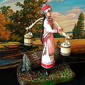 Куклы и игрушки handmade. Livemaster - original item Doll Narspi in the Chuvash national dress collectible composition. Handmade.