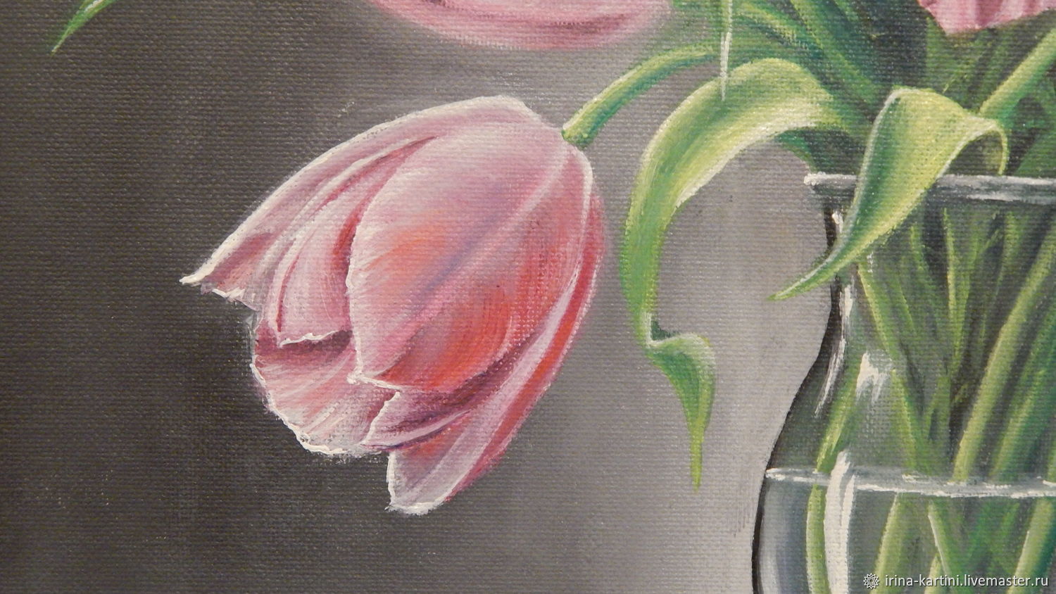 Картина серый тюльпан