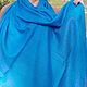 Кашемировый шарф "Голубое небо". Шарфы. IndianBoho. Интернет-магазин Ярмарка Мастеров.  Фото №2