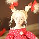 Коллекционная Кукла «Маша и мишка». Будуарная кукла. Milshinakatj. Интернет-магазин Ярмарка Мастеров.  Фото №2