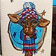  Giraffe in a hat. Passport cover. Nardetum (Naradostvam). Online shopping on My Livemaster.  Фото №2