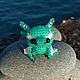 Emerald dragon amigurumi bead toy. Miniature figurines. KOTiYA. Online shopping on My Livemaster.  Фото №2