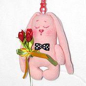 Куклы и игрушки handmade. Livemaster - original item Bunny with tulips. Handmade.