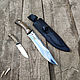 Нож  для забоя скота и съёма шкуры "Бойня" с двумя ножами, Ножи, Альметьевск,  Фото №1