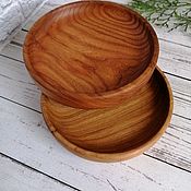 Тарелка ручной работы древесина черный орех
