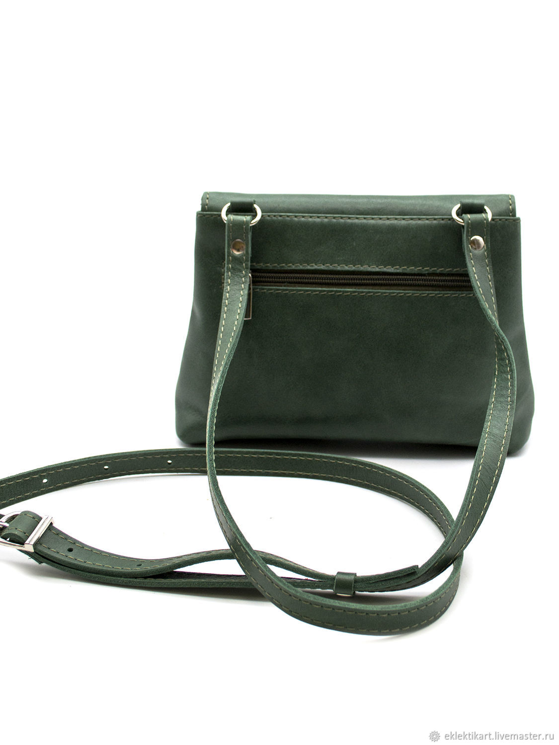 Сумка кожаная через плечо "Жоли" (изумруд) купить в интернет-магазине ...