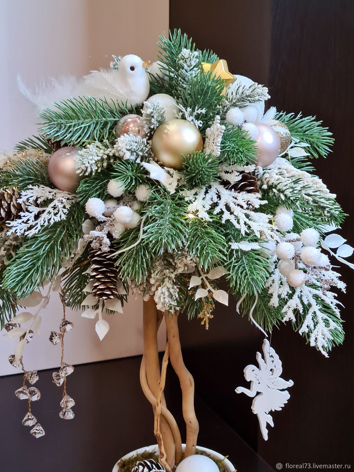 Елки: Новогоднее дерево. Новогодний декор. Композиция. Подарок в ...