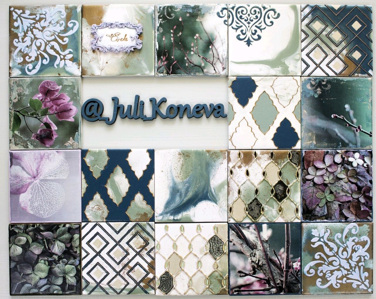 Зеркало "Цикл" рама из керамической плитки в интернет-магазине на ...