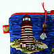 Mini Bolsa de cosméticos con cremallera Marina con Faros. Beauticians. Vash sacvoyage. Ярмарка Мастеров.  Фото №4