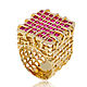 Золотое кольцо с рубинами 3,2ct German Kabirski. Кольца. Жемчужина. Интернет-магазин Ярмарка Мастеров.  Фото №2