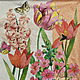 Napkin for decoupage flowers tulips holiday print, Napkins for decoupage, Moscow,  Фото №1