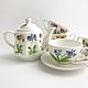 Painted porcelain tea Set Primrose. Tea & Coffee Sets. ArtFlera (artflera). My Livemaster. Фото №4
