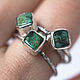 Silver ring with green turquoise select size, Rings, Almaty,  Фото №1
