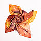 Silk handkerchief 'Autumn Sonata', hand-painted, Shawls1, Orekhovo-Zuyevo,  Фото №1