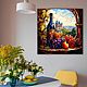 Painting stained glass Still life with fruit and wine. Landscape Fairy Castle. Pictures. House of the Sun (irina-bast). Online shopping on My Livemaster.  Фото №2