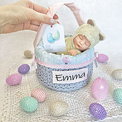 Сувениры и подарки handmade. Livemaster - original item Children`s Easter basket with your child`s name.. Handmade.