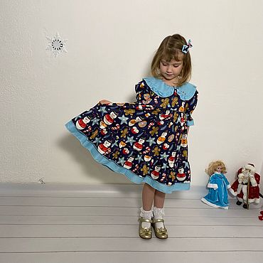 Новогоднее платье девочке 116. . Одежда детская ручной работы - Ярмарка Мастеров Одежда детская ручной работы. Ярмарка Мастеров - ручная работа Новогоднее платье девочке 116. Handmade.