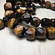 Tiger eye faceted square, 9 mm cube. Beads1. Elena (luxury-fittings). Online shopping on My Livemaster.  Фото №2