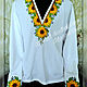 Embroidery men's 'Sunflowers'. Mens shirts. Славяночка-вышиваночка (oksanetta). Online shopping on My Livemaster.  Фото №2