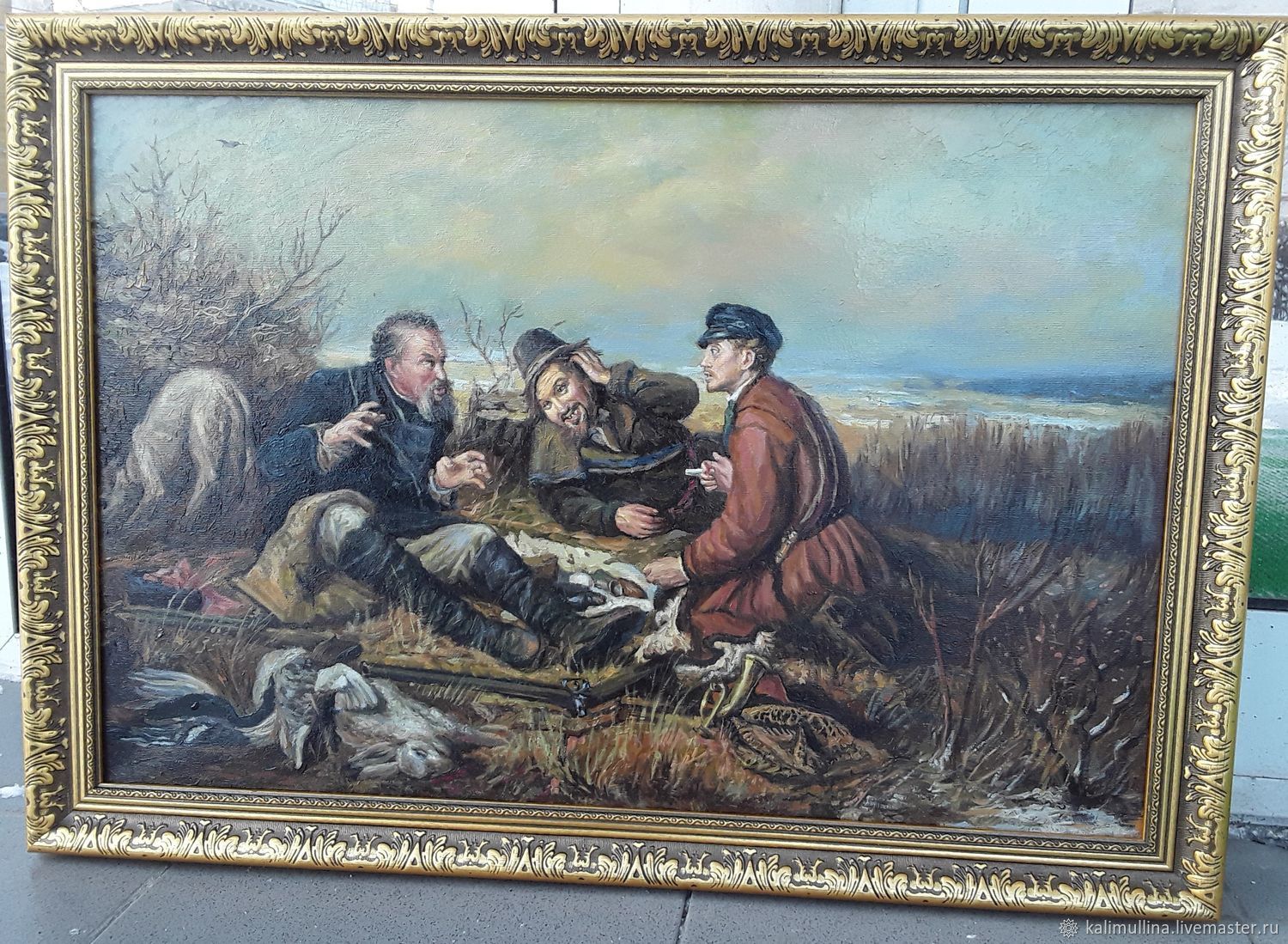 Охотники на привале картина Перова
