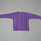 Sweaters & Jumpers: Light purple jumper with braid pattern. Sweaters and jumpers. 4 children-baby. My Livemaster. Фото №4