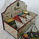 Box for tea, tea bags. Houses. Klukva ( decoupage). Online shopping on My Livemaster.  Фото №2