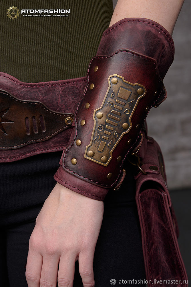 Наруч кожаный в стиле стимпанк "Бремя вечности" в интернет-магазине ...