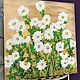 Painting on a golden background of daisies in the sun 'Loves' 50h50 cm. Pictures. Larisa Shemyakina Chuvstvo pozitiva (chuvstvo-pozitiva). Ярмарка Мастеров.  Фото №4
