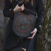 Сумки и аксессуары handmade. Livemaster - original item Leather bag with Celtic lettering