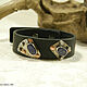 'Stone age ' leather bracelet with lapis lazuli. Bead bracelet. Kooht. Online shopping on My Livemaster.  Фото №2