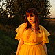 Желтое платье фэнтези. Платья. Творческая мастерская VM. Ярмарка Мастеров.  Фото №6