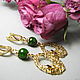 Earrings with diopside 'Vecenie gold branches'. Earrings. Beautiful gifts for the good people (Alura-lights). My Livemaster. Фото №4