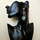 Long silver earrings with carved aventurine. Earrings. Jewelry just for You (G-Korchagina). My Livemaster. Фото №4