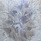 Картина перламутровый морозный узор на окне «Мороз» 50х40х1,5 см, Картины, Волгоград,  Фото №1