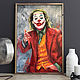 Joker 2, painting with a clown, oil on canvas, Pictures, St. Petersburg,  Фото №1