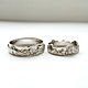 Paired Wedding Rings Mountains, silver, Rhodium (Ob11), Engagement rings, Chelyabinsk,  Фото №1