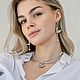 Серьги-конго с сердечками и жемчугом. Серьги классические. Sunberry-accessories. Интернет-магазин Ярмарка Мастеров.  Фото №2