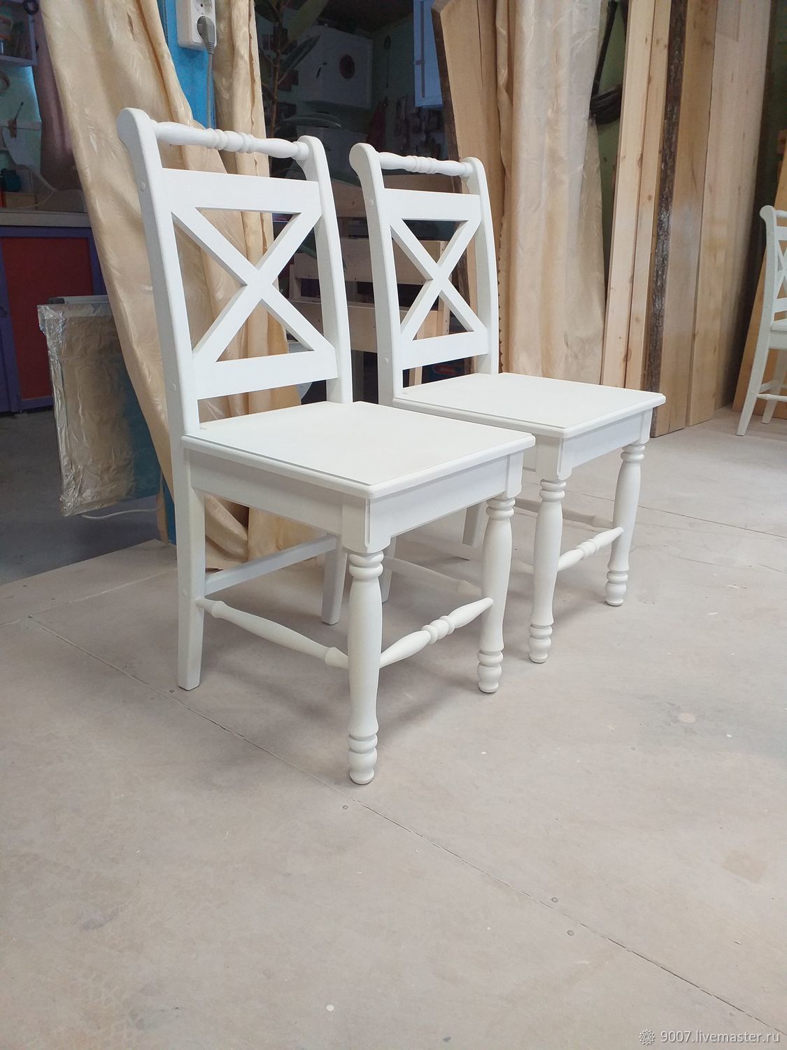 деревянные белые стулья для столовой
