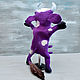 Бибабо: Фиолетовая корова. Кукольный театр. Валяные радости: Аксессуары. Ярмарка Мастеров.  Фото №5
