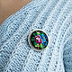 Order Brooch 'Rose and violets'. Anna's pretty things (flowertenderann). Livemaster. . Brooches Фото №3