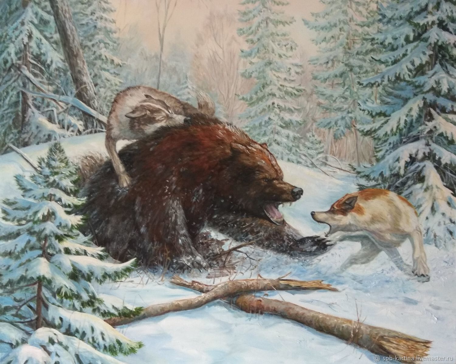 Художник анималист Татьяна Данчурова охота на медведя
