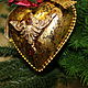 Christmas tree toy 'heart of gold'. Christmas decorations. beautifulcrafts. Online shopping on My Livemaster.  Фото №2