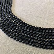 Материалы для творчества handmade. Livemaster - original item Shungite 6 mm, black beads made of natural stones. Handmade.