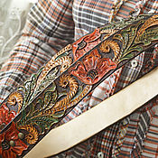 Аксессуары handmade. Livemaster - original item Handmade leather belt, color. Handmade.