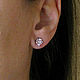 Pink stud Earrings 'Ruby Radiance' stud Earrings. Stud earrings. Irina Moro. My Livemaster. Фото №5