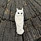 Eagle Owl Brooch. No. 2.Carved bone, Brooches, Kamen-na-Obi,  Фото №1
