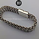 Bracelet 'Double-row Ramses' sterling silver 925. Braided bracelet. Jewelry happiness Master BRB. My Livemaster. Фото №4