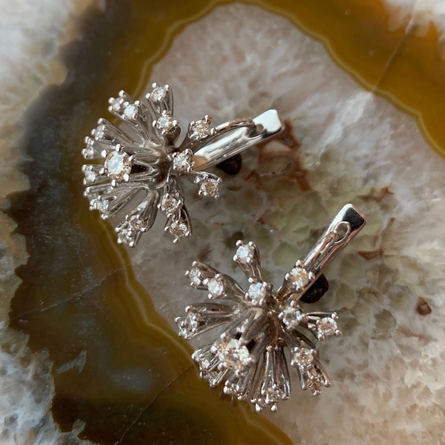 Серьги «Брызги шампанского» из золота с бриллиантами в интернет-магазине Ярмарка Мастеров по цене 120000 ₽ – JCKYQRU