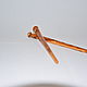 Заколка-шпилька для волос (пара) из дерева вишня H1. Заколки. ART OF SIBERIA. Интернет-магазин Ярмарка Мастеров.  Фото №2